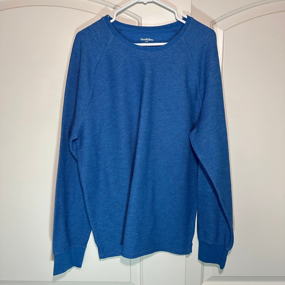 Goodfellow & Co‎ Mens Sweatshirt Pullover Long Sleeve Crewneck Cotton Blue XL
